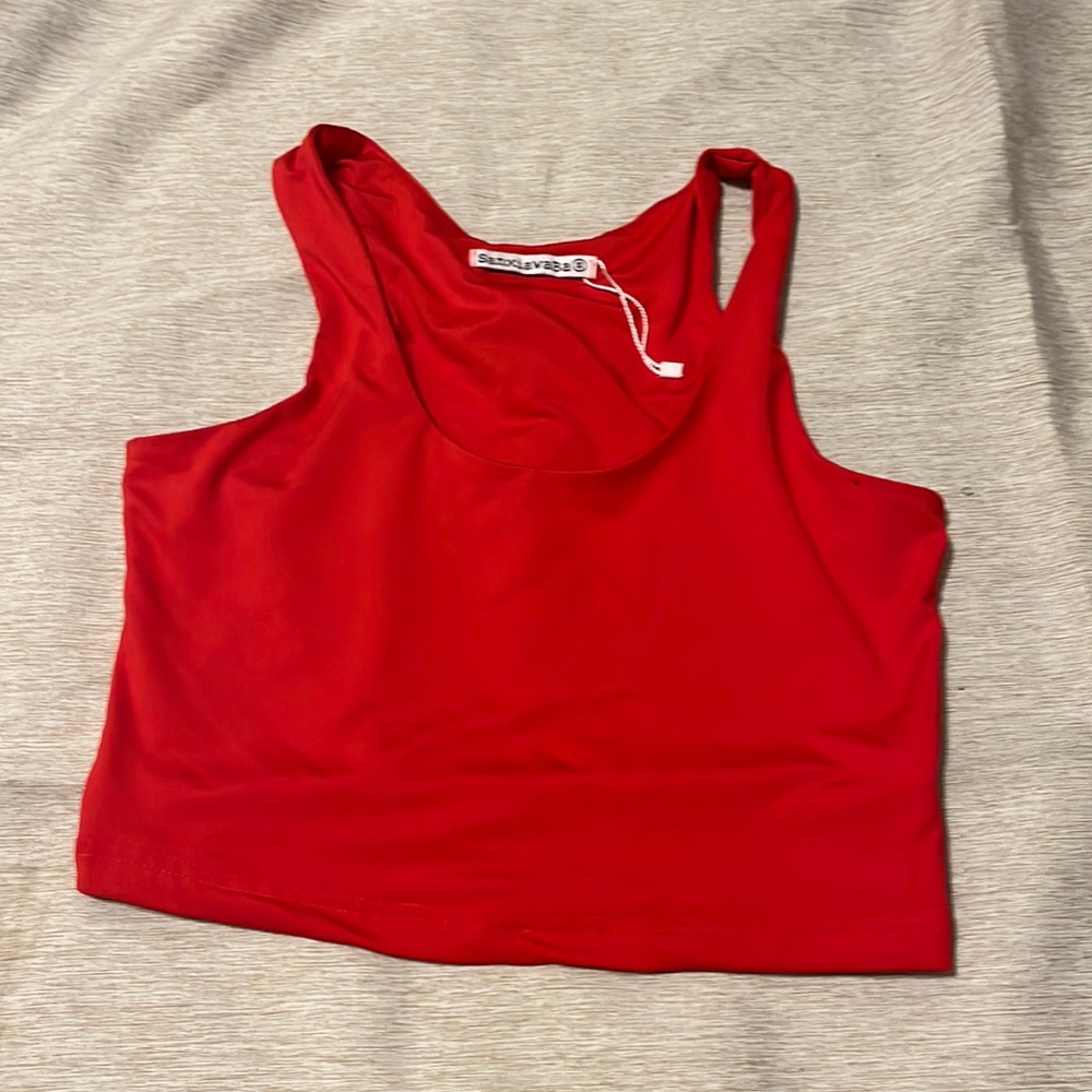 Red tank top shirt